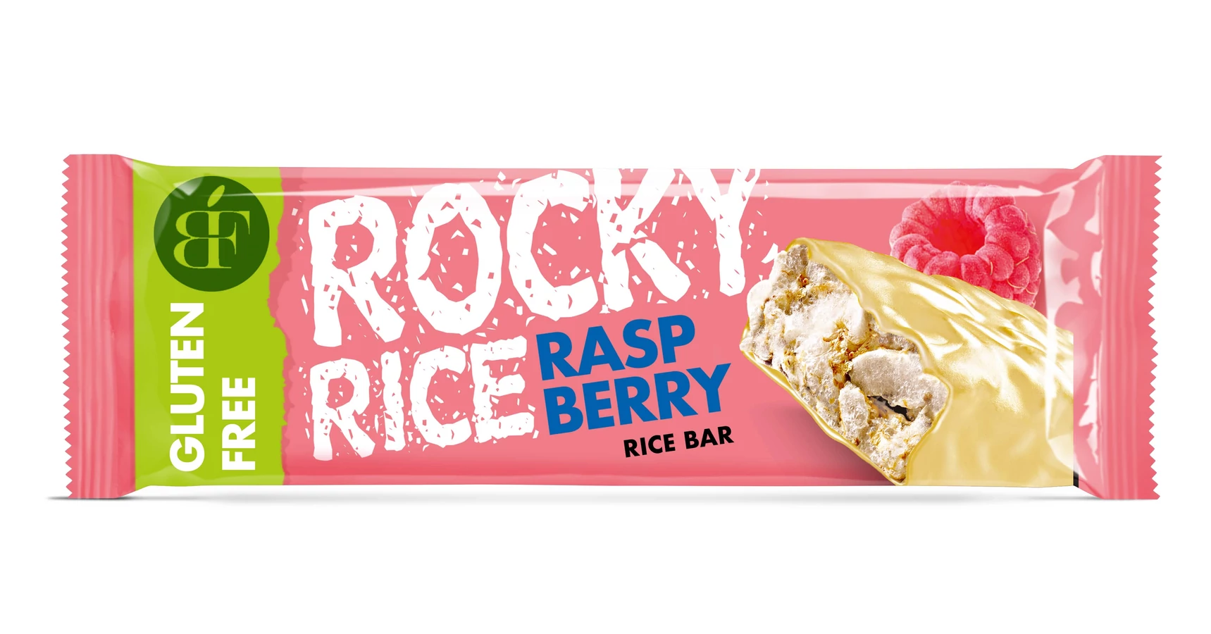 Benlian Rocky Rice- MÁLNA ízű puff.rizs szelet fehér csokoládéval ...