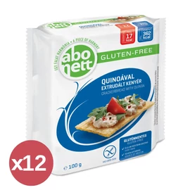 Abonett gluténmentes extrudált kenyér quinoával 12x100 g – ropogós, fehérjedús snack