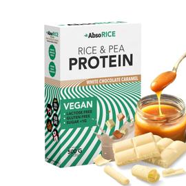 AbsoRICE Fehércsokoládé-karamell ízű vegán fehérjepor 500 g - Natur Reform