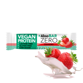 AbsoBAR ZERO eper ízesítésű fehérjeszelet 40 g (vegán, gluténmentes)