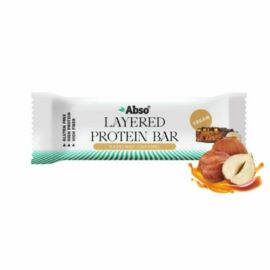 Abso Layered Protein Bar 50 g - Mogyorókrémes-karamellás ízű vegán fehérjeszelet