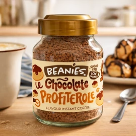 Beanies Chocolate Profiterole ízű instant kávé 50 g üvegben, cukormentes, desszert ihlette aromás kávépor