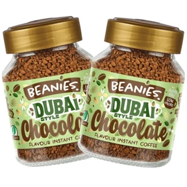 Beanies Dubai Chocolate ízesítésű instant kávé DUO 2x50 g – cukormentes, vegán, csokoládés-pisztáciás kávé