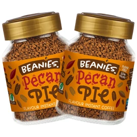 Beanies Pecan Pie ízesített instant kávé DUO 2x50 g – cukormentes, vegán, pekándiós pite ízű kávé