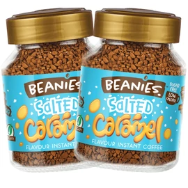 Beanies Sós-karamell ízű instant kávé DUO 2x50 g – cukormentes, vegánbarát kávé különlegesség