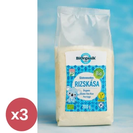 BiOrganik bio gluténmentes instant rizskása TRIO 3x200 g