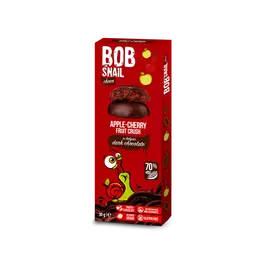 Bob-Snail Gyümölcs snack étcsokoládé alma-meggy 30 g - Reform Nagyker
