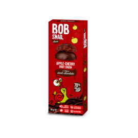 Bob-Snail Gyümölcs snack étcsokoládé alma-meggy 30 g - Reform Nagyker