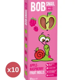 Bob Snail alma-málna gyümölcstekercs 10X30 g