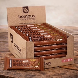 Bombus RAW ENERGY kakaó &amp;amp; kakaóbab kínáló 20×50 g - Reform Nagyker