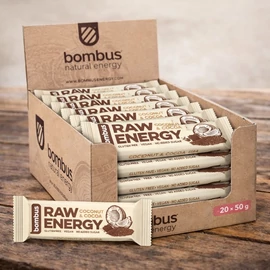 Bombus RAW ENERGY Kókusz &amp;amp; kakaó kínáló 20X50 g