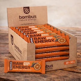 Bombus RAW ENERGY narancs és kakaóbab szelet kínáló 20×50 g