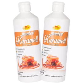 M-GEL Mentes karamell ízű öntet édesítőszerrel DUO 2×500 g – gluténmentes, tejmentes, vegán desszert öntet