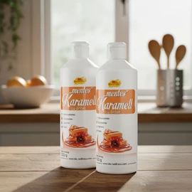 M-GEL Mentes karamell ízű öntet édesítőszerrel DUO 2×500 g – gluténmentes, tejmentes, vegán desszert öntet
