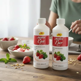 M-GEL Mentes eper ízű öntet édesítőszerrel DUO 2×500 g – gluténmentes, tejmentes, vegán gyümölcs desszert öntet csomag