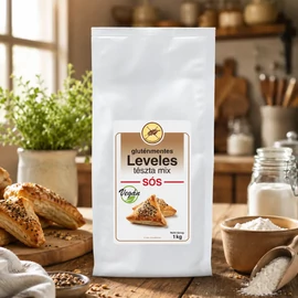 Gluténmentes Vegán Leveles tészta mix sós 1 kg cöliákiás croissant alap vegán lisztkeverék