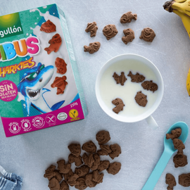Gullón Dibus Sharkies - gluténmentes reggeliző keksz 250 g - Reform Nagyker