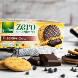 Gullón Digestive Choco cukormentes korpás csokoládés keksz édesítőszerrel 270 g - Reform Nagyker