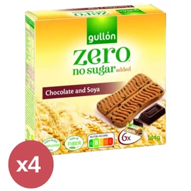 Gullón ZERO Snack csokoládés szelet 4x144 g – cukormentes, rostdús csokis nassolnivaló
