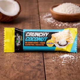 Dia-Wellness FreEat Food Crunchy Coconut 30 g kókuszos, ropogós szelet csomagolásban, hozzáadott cukor nélkül, vegán és gluténmentes változat.