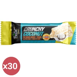 Dia-Wellness FreEat Food Crunchy Coconut 30 g kókuszos, ropogós szelet csomagolásban, hozzáadott cukor nélkül, vegán és gluténmentes változat.