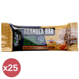 Dia-Wellness FreEat Food Sós-karamell ízű Granola Bar 50 g, gluténmentes zabpehely alapú, földimogyoróvajas granola szelet csomagolásban.