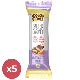 Health Market Good4You sós karamell ízű szelet 5x25 g csomag, egyenként csomagolt rudakkal