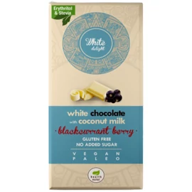 Health Market White Delight Fehér tábla egész feketeribizlivel, édesítőszerrel 80 g – Natur Reform