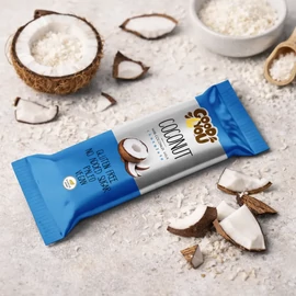 Health Market Good4You Kókuszos szelet 5×25 g – kókuszos ízű, kókusztejes csokoládéval bevont, vegán és gluténmentes szeletek csomagban