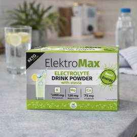 Health Market ElektroMax Citromízű italpor ásványi anyagokkal és steviával, 30 tasak