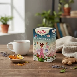 YOGI TEA BIO Új inspiráció tea DUO 34x2 g – bio kurkuma gyömbér citromos fűszertea DUO kiszerelésben, koffeinmentes ayurvédikus receptúra