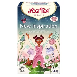 YOGI TEA BIO Új inspiráció tea 17x2 g – bio kurkuma gyömbér citromos fűszertea koffeinmentes ayurvédikus receptúra alapján