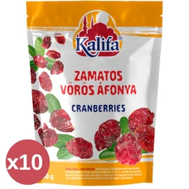 Kalifa zamatos vörös áfonya csomag 10×180 g markáns, savanykás ízzel desszertekhez, salátákhoz és köretekhez