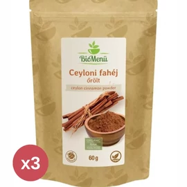 BioMenü Bio Ceyloni Fahéj őrölt TRIO 3X60 g