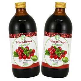 Mannavita Tőzegáfonya gyümölcslé 100%-os, 2X500 ml