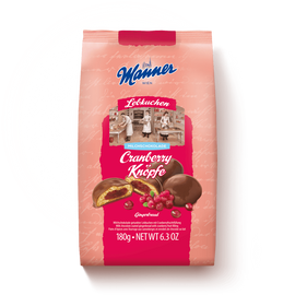 Manner Knöpfe Puszedli vörösáfonyás 180 g -  Reform Nagyker