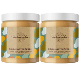 Mendula 100% Földimogyoróvaj DUO 2×1000 g adalékanyagmentes pálmaolajmentes vegán DUO csomag