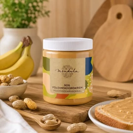 Mendula Földimogyorókrém sós mogyoródarabokkal 1000 g crunchy adalékanyagmentes vegán gluténmentes