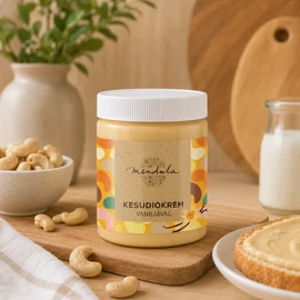 Mendula Kesudiókrém vaníliával 1000 g cukormentes adalékanyagmentes vegán gluténmentes magkrém