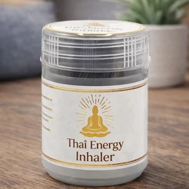 Thai Energy Inhaler fehér gyógynövényes inhalátor, kompakt, zárható thai mentolos illóolajos inhaláló készítmény