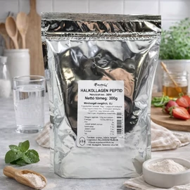 Paleolit Halkollagén peptidek 300 g, 2000 Daltonos mikrogranulált, kristálytiszta oldatot adó halkollagén por.