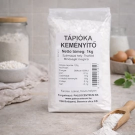 Paleolit Tápióka keményítő 1 kg csomagolásban, manióka alapú finom szemcséjű keményítő sütéshez és főzéshez