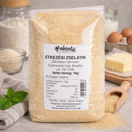 Paleolit étkezési marha zselatin 1 kg 200 Bloom csomagolásban, közepes gélerősségű zselésítő por konyhai felhasználásra