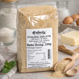 Paleolit étkezési marha zselatin 200 bloom 250 g csomagolásban, közepes gélerősségű zselésítő por konyhai felhasználásra