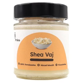 Prana shea vaj 100 grammos kiszerelésben, természetes növényi vaj bőr- és hajápoláshoz, kozmetikai felhasználásra alkalmas formában.