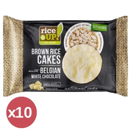 Rice UP! fehércsokoládés barna rizs snack 10x30 g – gluténmentes, ropogós, édes nasi
