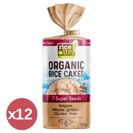 Rice UP! Puffasztott teljes kiőrlésű barna rizs szelet 7 szupermaggal 120 g