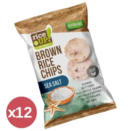 Rice UP! tengeri sós barna rizs chips 12x60 g – gluténmentes, rostdús, egészséges chips