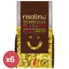 Risolino Gluténmentes rizstészta Fusilli csomag 6x300 g – gluténmentes, tejmentes, tojásmentes spirál tészta