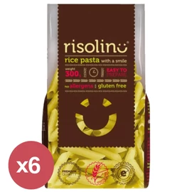 Risolino Gluténmentes rizstészta Penne csomag 6x300 g – gluténmentes, tejmentes, tojásmentes tészta